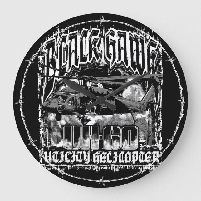 Reloj Redondo Grande Black Hawk (Anverso)