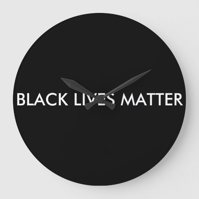 Reloj Redondo Grande Black Lives Matter Clock, BLM (Anverso)