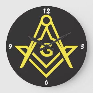Reloj Redondo Grande black masonic