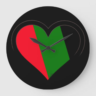 RELOJ REDONDO GRANDE BLACK ON BLACK LOVE CLOCK