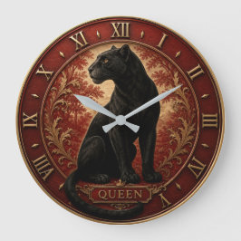 Reloj Redondo Grande Black Panther Queen