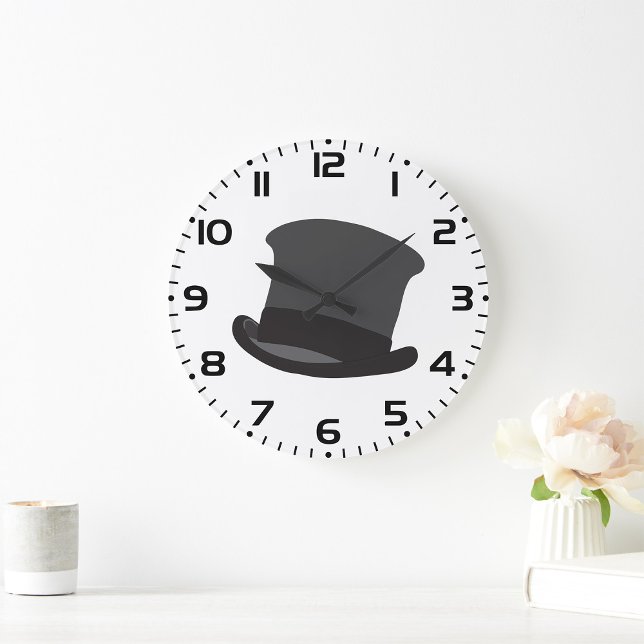 Reloj Redondo Grande Black Top Hat (Subido por el creador)
