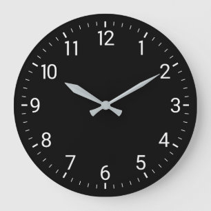 Reloj Redondo Grande Black Wall Clock