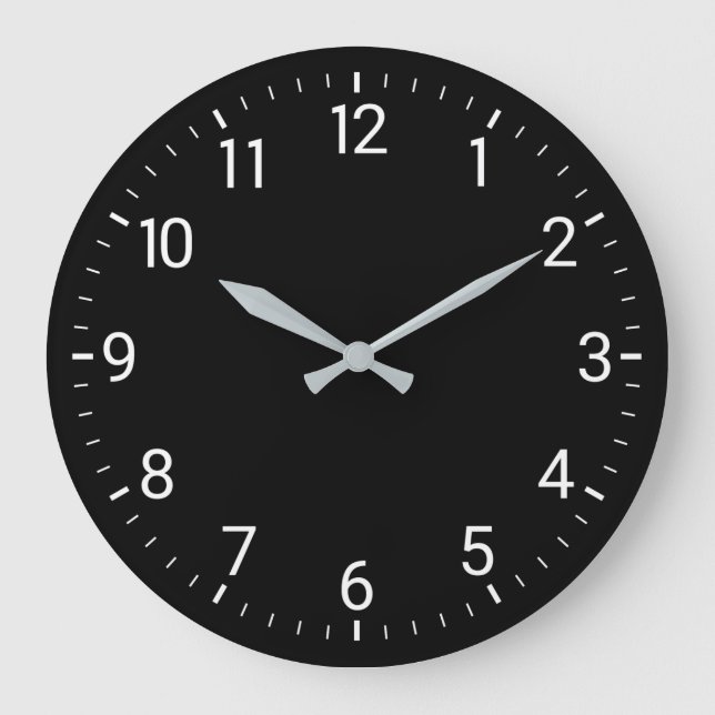 Reloj Redondo Grande Black Wall Clock (Anverso)