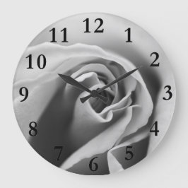 Reloj Redondo Grande Black & White Rose