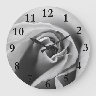 Reloj Redondo Grande Black & White Rose