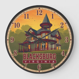 Reloj Redondo Grande Blacksburg Virginia Victorian Mansion