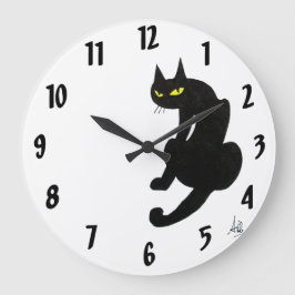 Reloj Redondo Grande Blanco de CAT NEGRO