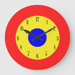 Reloj Redondo Grande Blanco de la diana