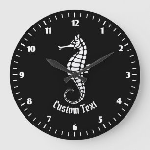 Reloj Redondo Grande Blanco del Seahorse