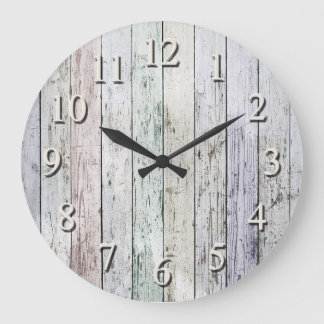 Reloj Redondo Grande Blanco lavado