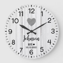 Blanco Rústico madera Amor nombre personalizado