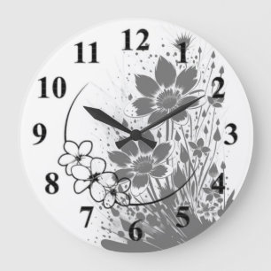 Reloj Redondo Grande Bloom salpicado de tinta