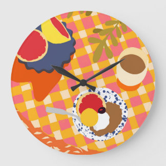 Reloj Redondo Grande Blooms y Brunch