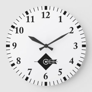 Reloj Redondo Grande Bloques de destino de flecha