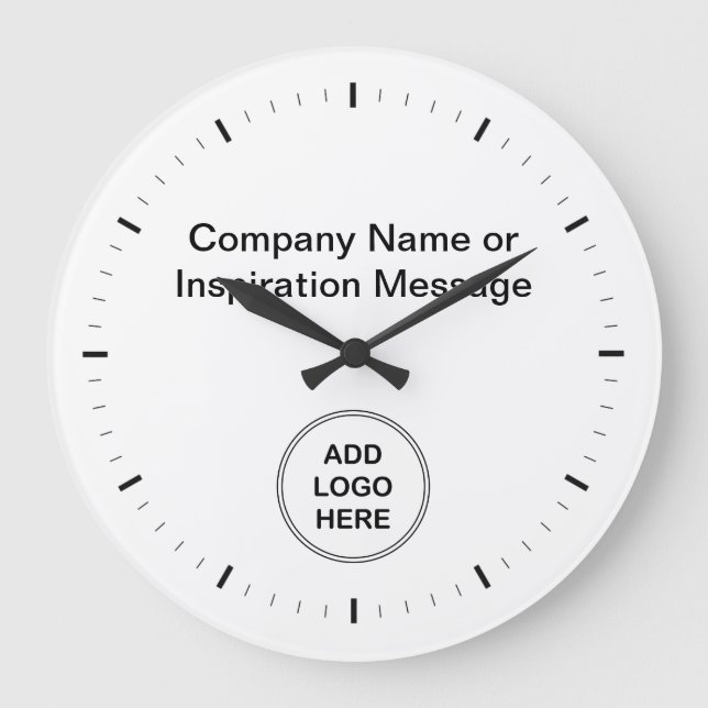 Reloj Redondo Grande Bloques de logotipo de Office Company (Anverso)