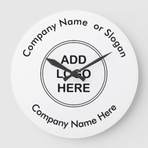Reloj Redondo Grande Bloques de Office para logotipos de empresas