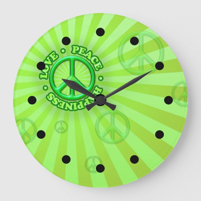 Reloj Redondo Grande Bloques de pared de la época 60 (Anverso)