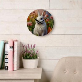 Reloj Redondo Grande Blossom Bunny & Carrot Patch Clock 