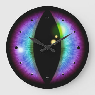 Reloj Redondo Grande Blue and Purple Dragons Eye