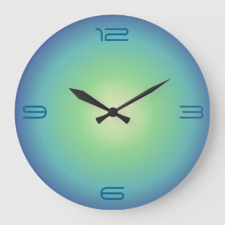 Reloj Redondo Grande Blue aqua Green>Reloj de cocina de color