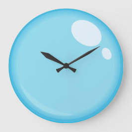 Reloj Redondo Grande Blue Bubble Bathroom Wall Clock