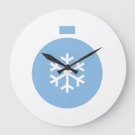 Reloj Redondo Grande Blue Christmas Ball Large Clock