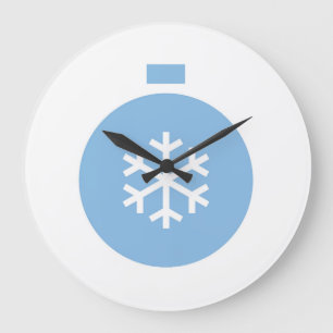 Reloj Redondo Grande Blue Christmas Ball Large Clock
