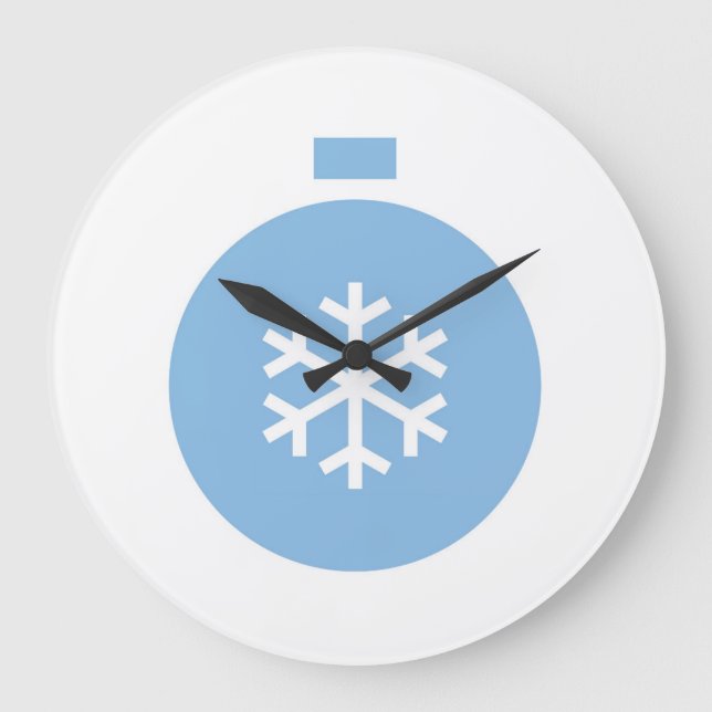 Reloj Redondo Grande Blue Christmas Ball Large Clock (Anverso)