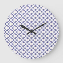 Reloj Redondo Grande Blue  Cross Pendant Pattern