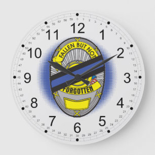 Reloj Redondo Grande Blue Line fino Badge