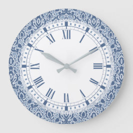 Reloj Redondo Grande Blue Morocco Elegant Casbah Damask