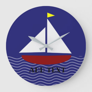 Reloj Redondo Grande Blue navy style