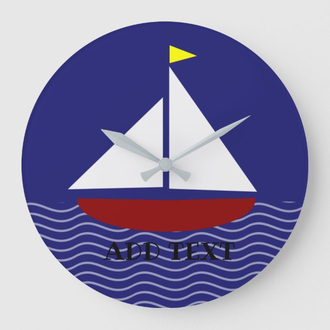 Reloj Redondo Grande Blue navy style (Anverso)