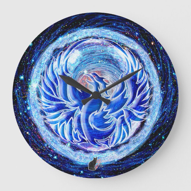 Reloj Redondo Grande Blue Phoenix (Anverso)