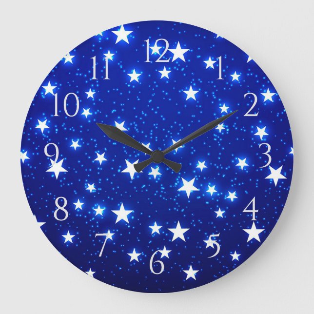 Reloj Redondo Grande Blue Stargazer (Anverso)