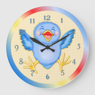 Reloj Redondo Grande Bluebird of Happiness