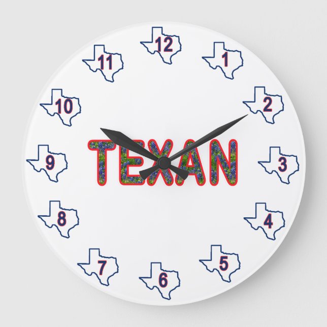 Reloj Redondo Grande Bluebonnet Texan (Anverso)
