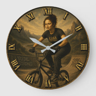 Reloj Redondo Grande BMX Rider Funny Mona Lisa Cyclist Gift