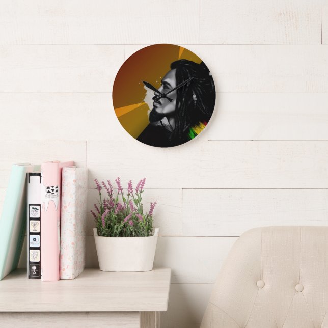 Reloj Redondo Grande Bob Marley Wall Clock (Sala de lectura)