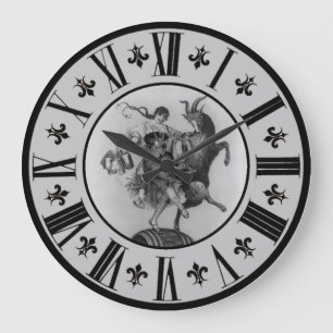Reloj Redondo Grande Bock Beer Barmaid y Goat Dancing ~ * ~ ~