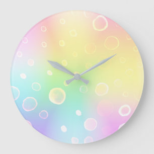 Reloj Redondo Grande Boda arcoiris mágico