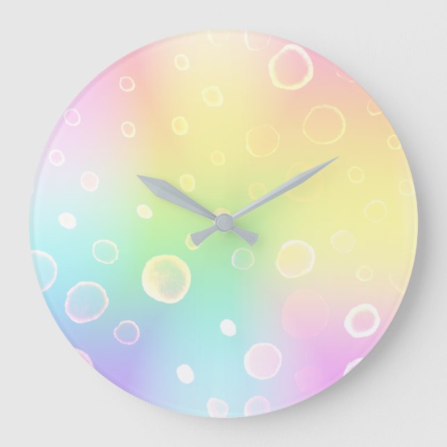 Reloj Redondo Grande Boda arcoiris mágico (Anverso)