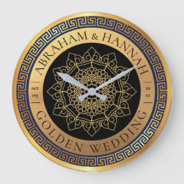 Reloj Redondo Grande Boda de Golden 50 años personalizado