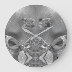 Reloj Redondo Grande Boda de Plata 25 años Jubileo 25 años