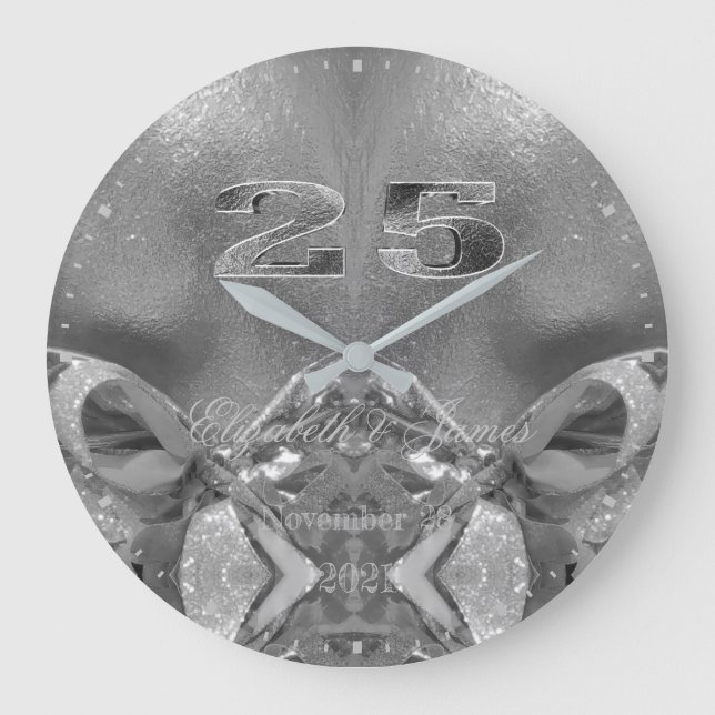 Reloj Redondo Grande Boda de Plata 25 años Jubileo 25 años (Anverso)
