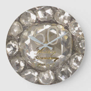 Reloj Redondo Grande boda del diamante 2017