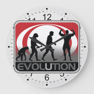 Reloj Redondo Grande BodyBuilder de la evolución