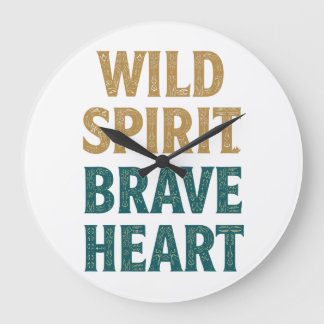 Reloj Redondo Grande Boho Adventure Wild Spirit Brave Heart