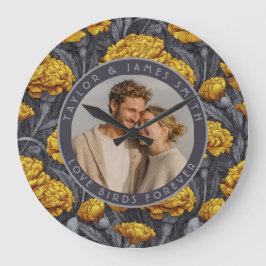 Reloj Redondo Grande Boho Custom Carnation Inspired Mountain Wedding